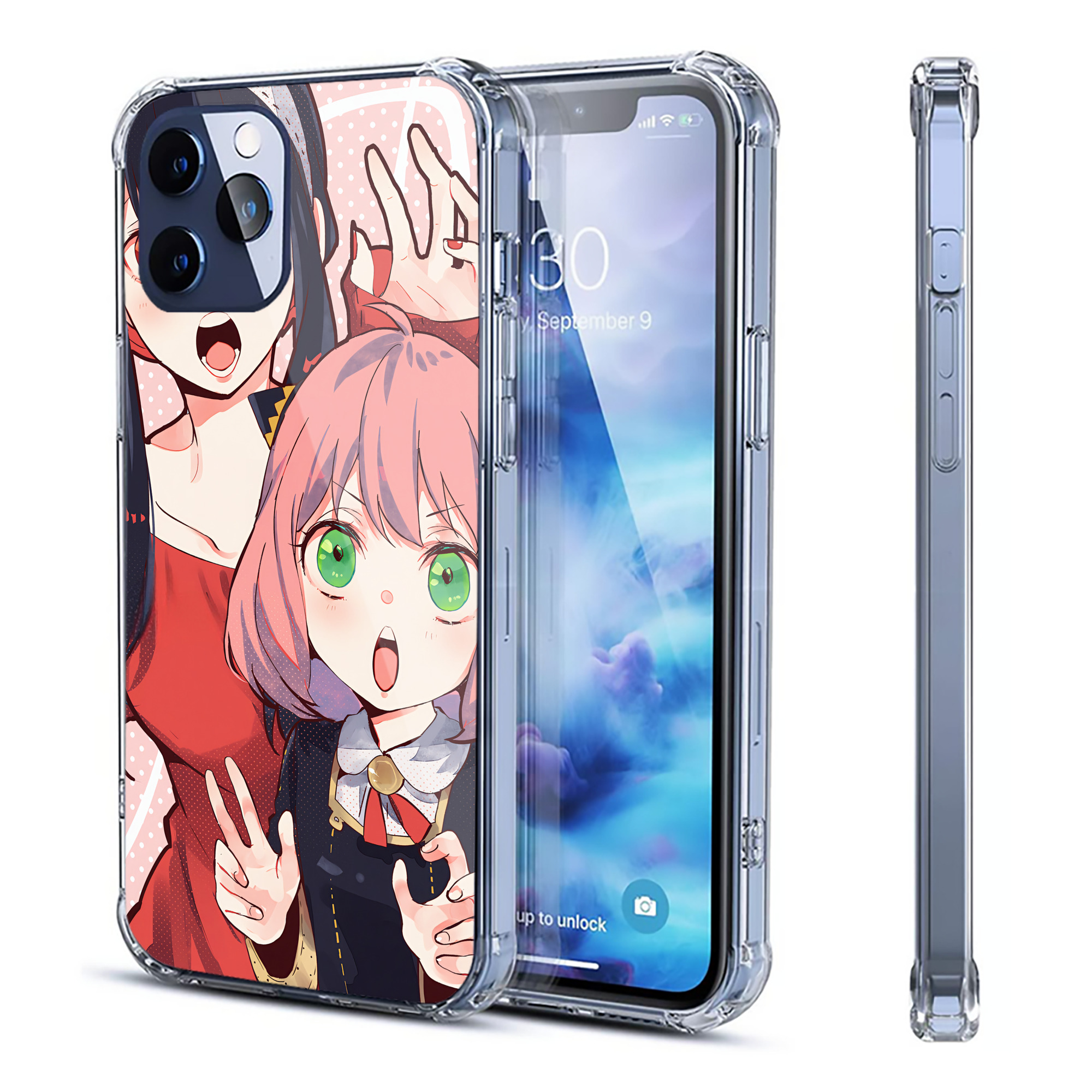 （画像用） SPY×FAMILY间谍家家酒 【iPhone 12シリーズ対応】透明スマホケース（クリアソフトケース）